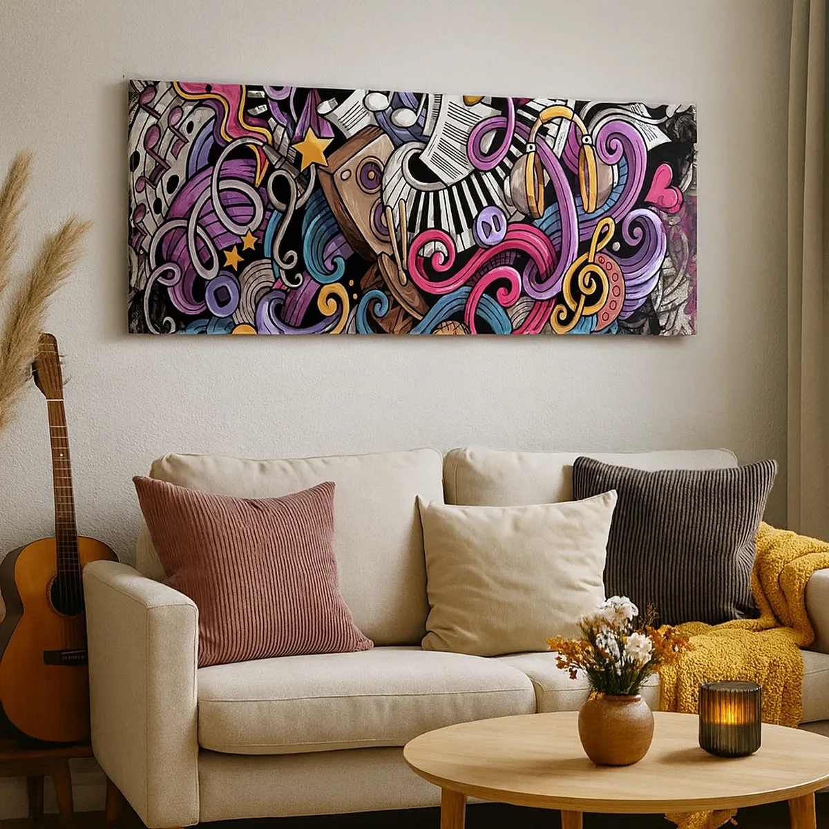 Vászonkép - Bonyolult dallam - 30x30 cm