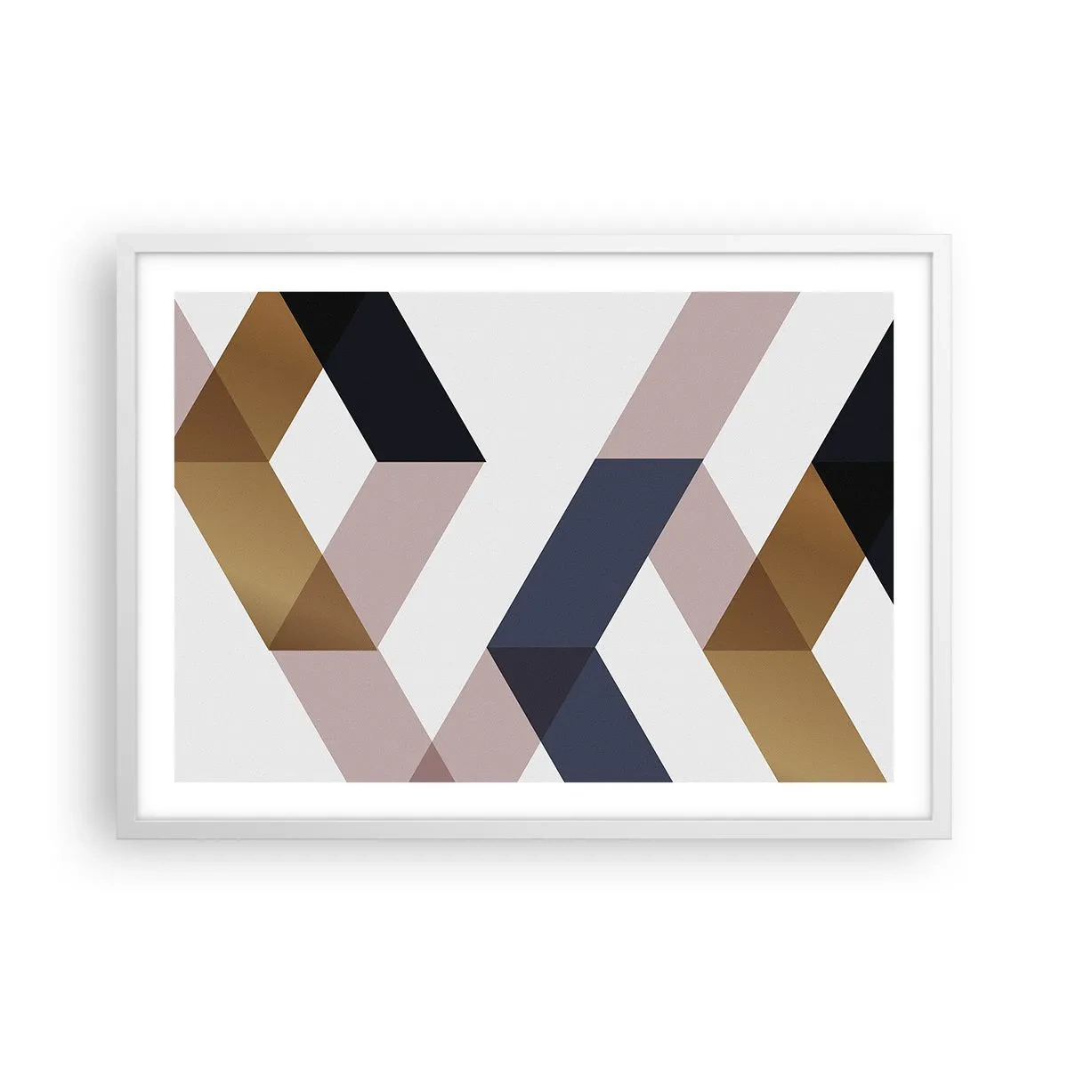 Poszter fekete keretben - Síkok és szögek - 70x50 cm