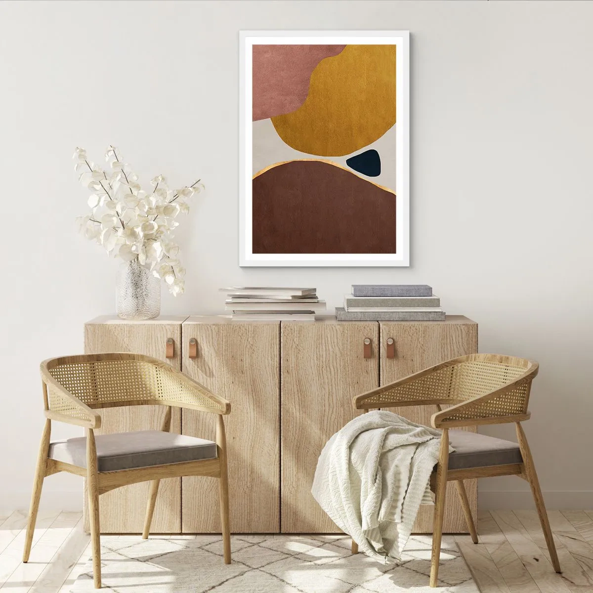 Poszter fekete keretben - Absztrakció - egy hely a térben - 50x70 cm