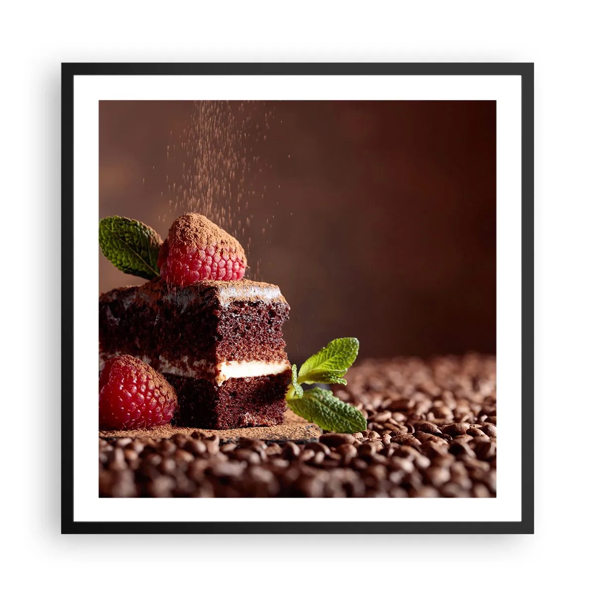 Poszter fehér keretben - Az élet édes - 60x60 cm