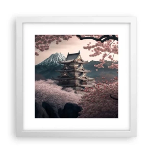 Poszter fekete keretben - A cseresznyevirágzás országa - 30x30 cm