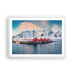 Poszter fekete keretben - Északi zug - 70x50 cm