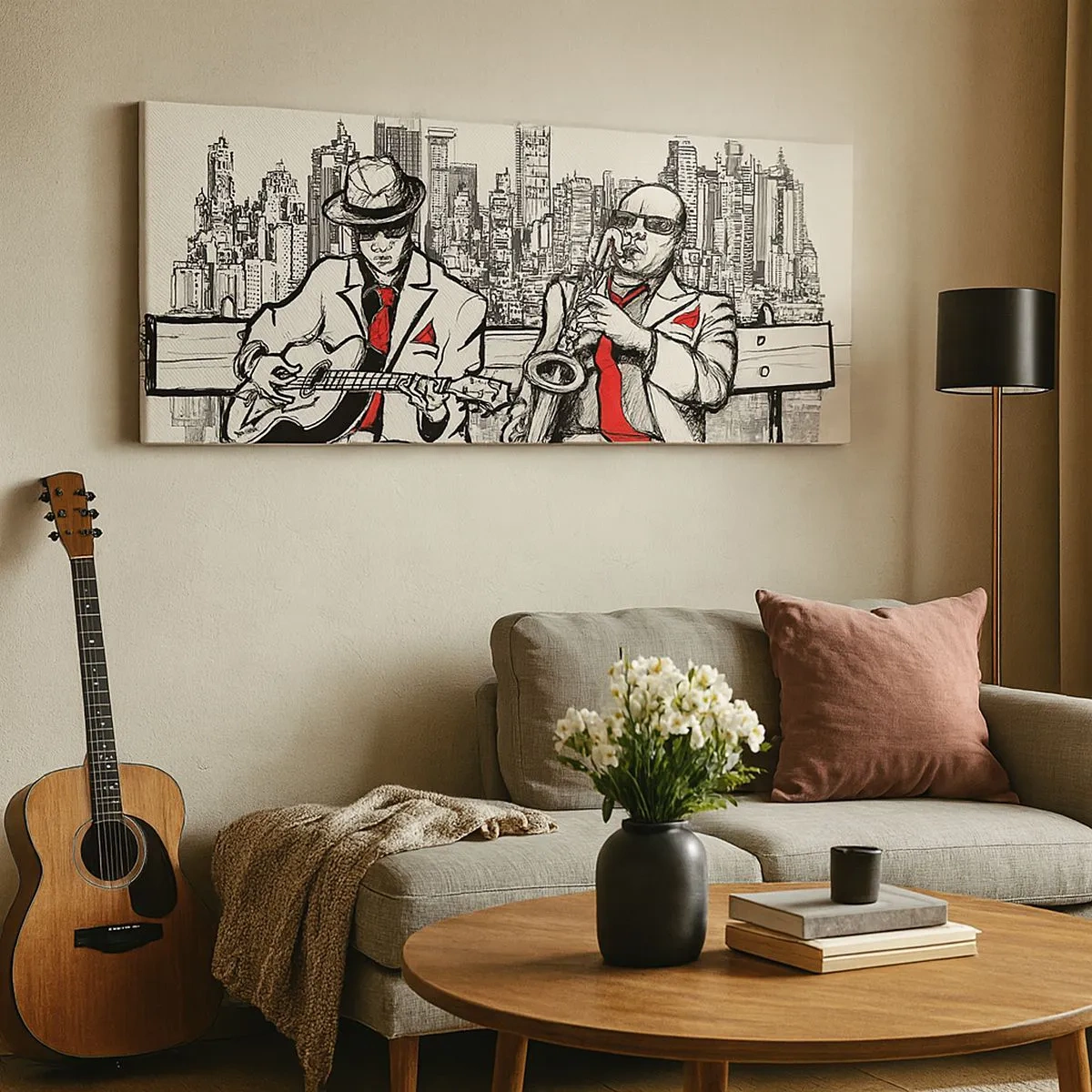 Vászonkép - New York-i improvizáció - 100x40 cm