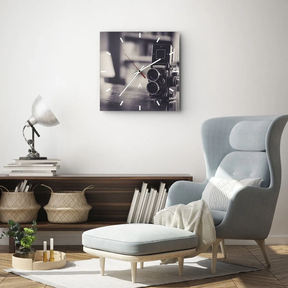 Falióra, Óra - Egy régi fénykép varázsa - 40x40 cm