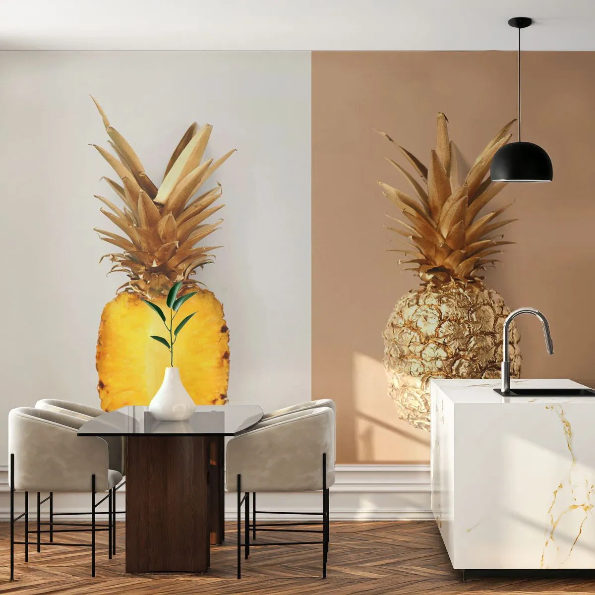 Fotótapéta Premium Sand - Ananász nekünk - Ananász, Gyümölcs, Desszert - 100x70 cm