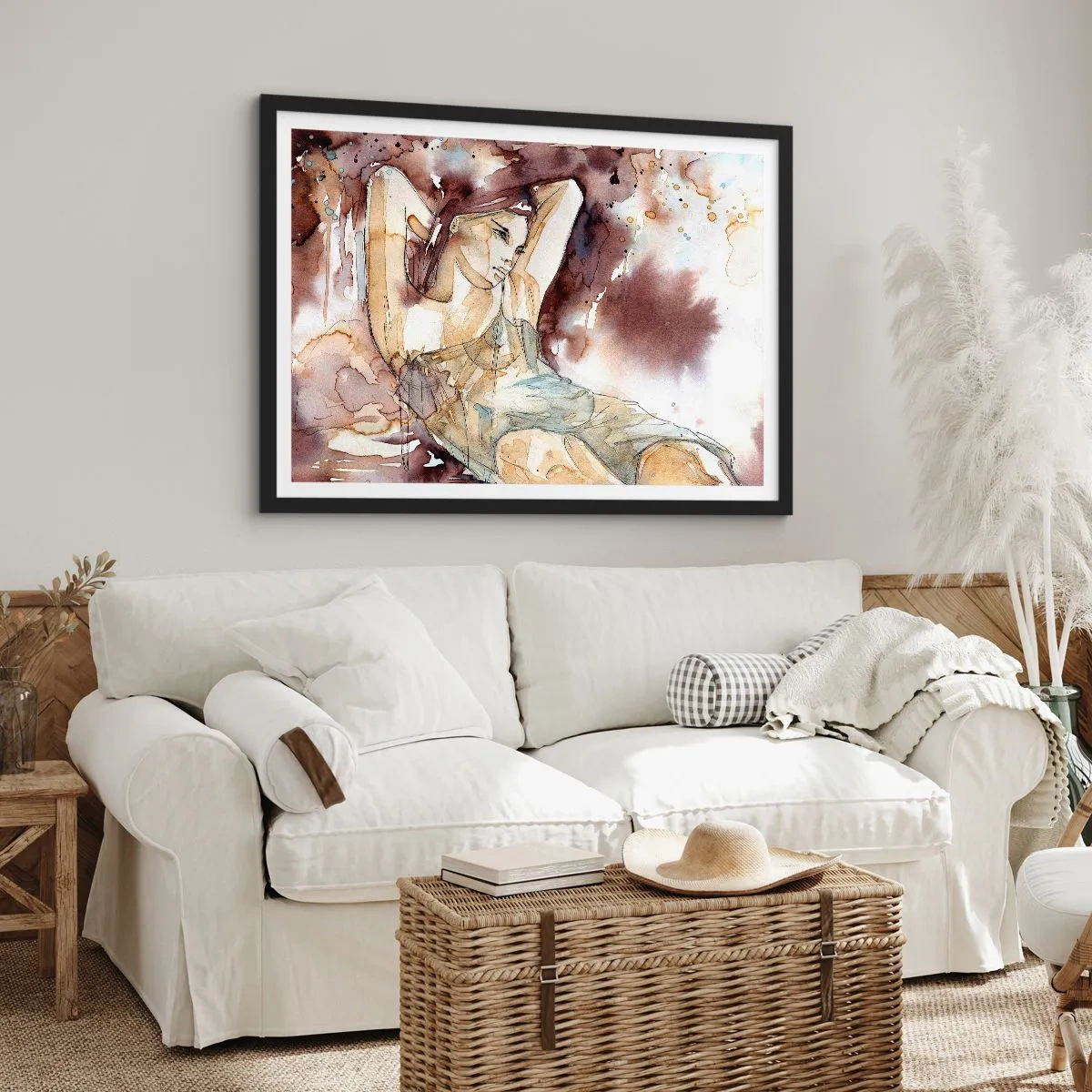 Poszter fehér keretben - Lila hangulatban - 100x70 cm