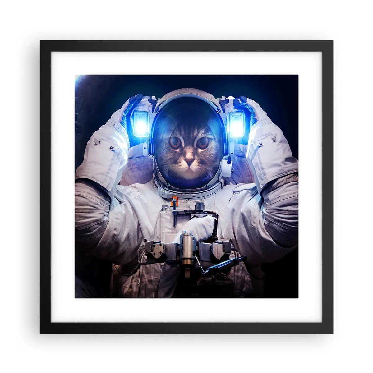 Poszter fehér keretben - Houston, baj van - 40x40 cm