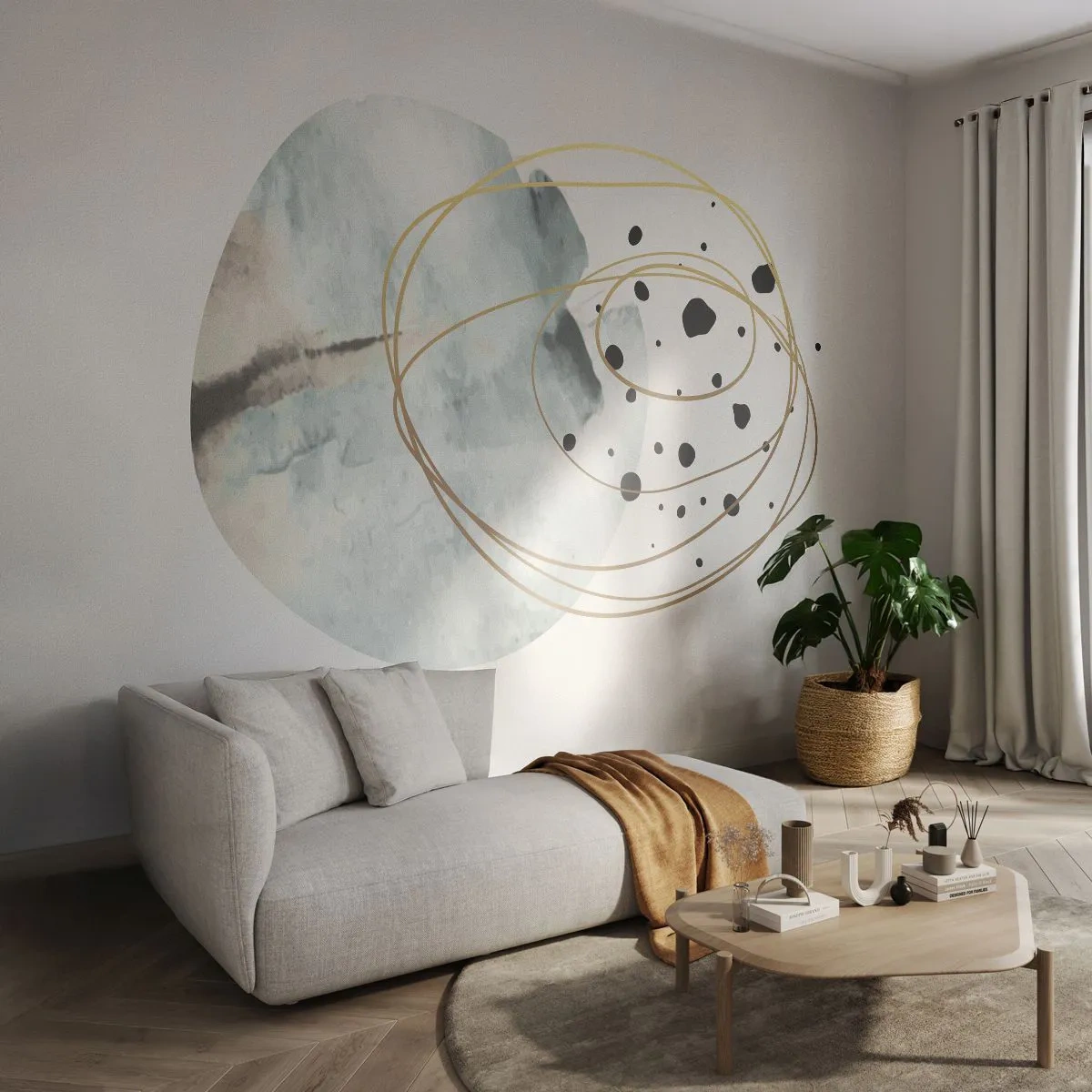 Öntapadós Fotótapéta Deluxe Sticker - Az ölelő térben - Absztrakció, Darab, Modern minta - 250x175 cm