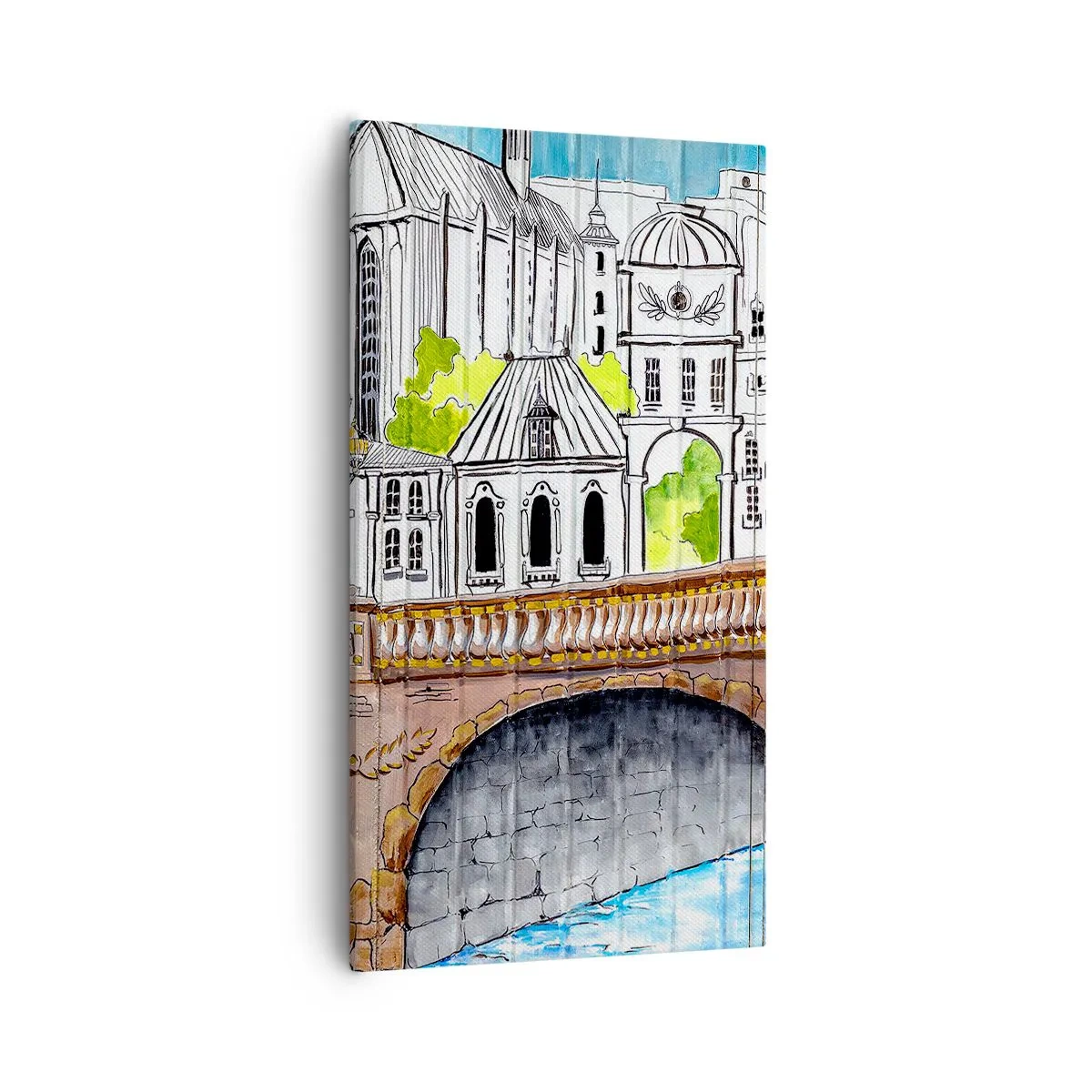 Vászonkép - Város mint a festményről - 55x100 cm