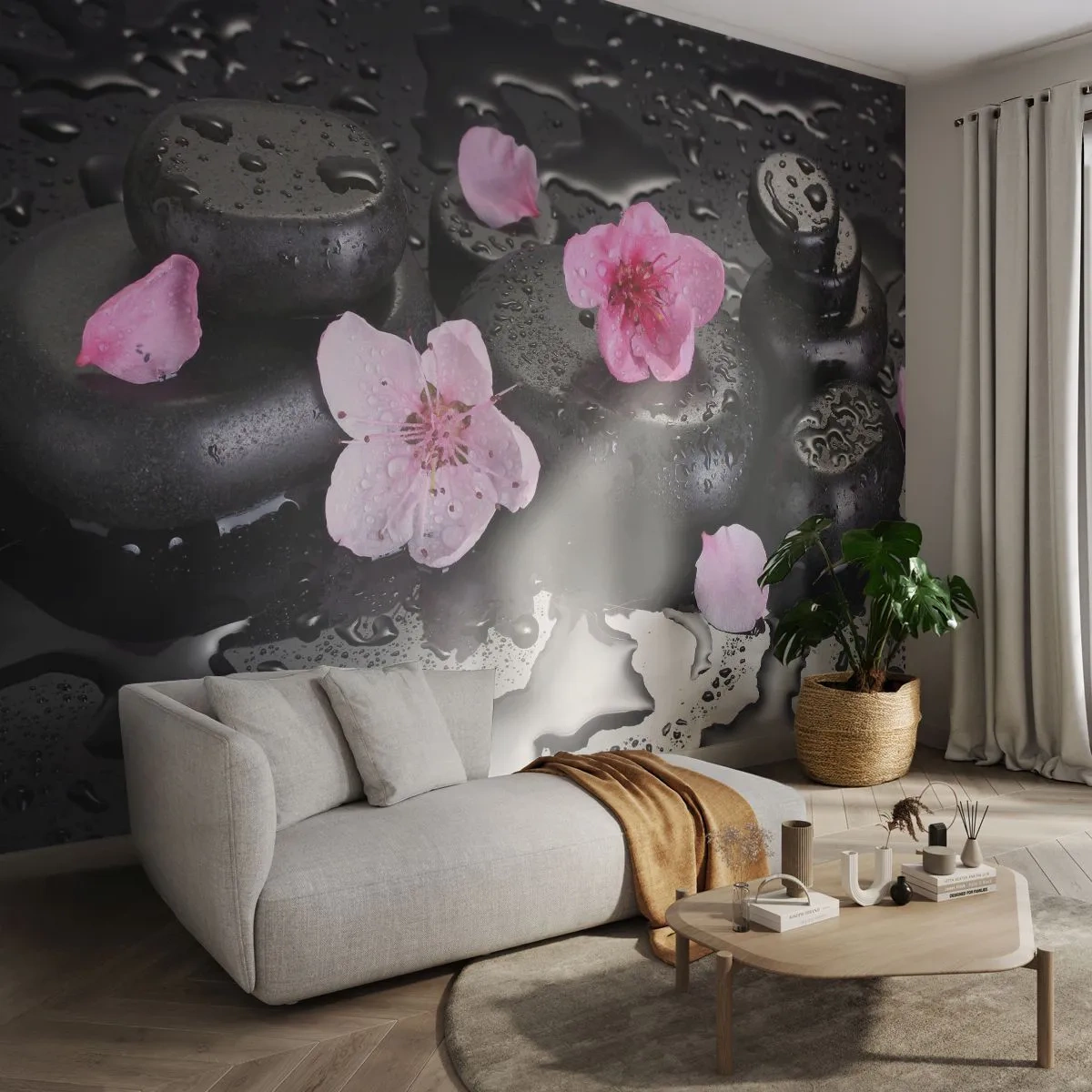 Fotótapéta Standard Eco - És a kő leesik a szívről - Virágok, Ázsia, Gyógyfürdő - 200x140 cm