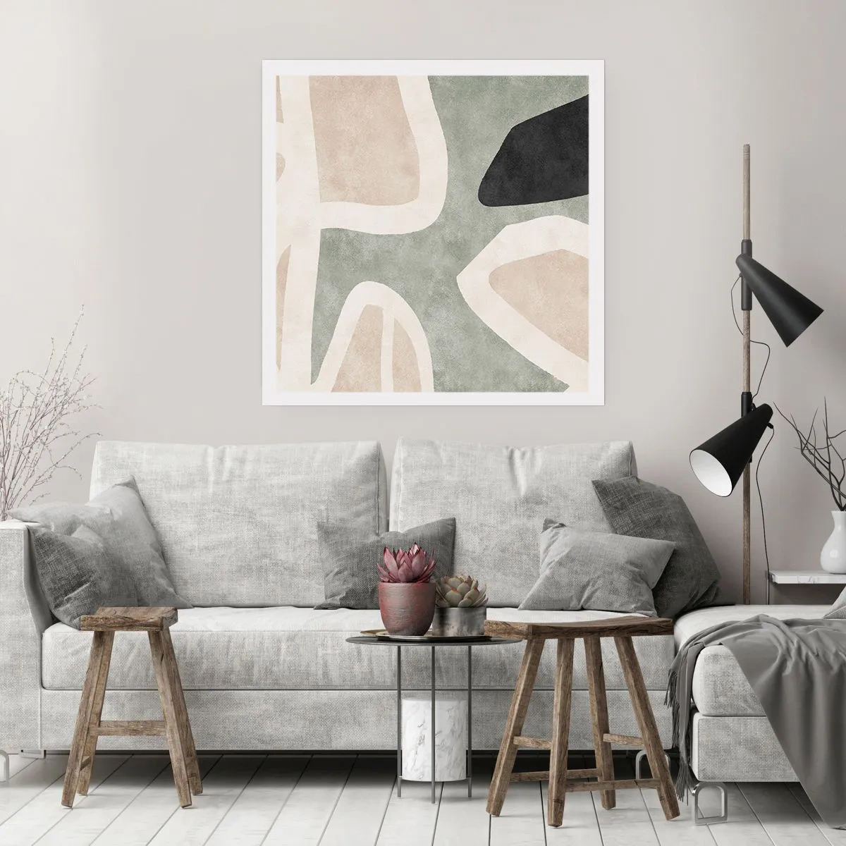 Poszter - Kompozíció fekete témával - 40x40 cm