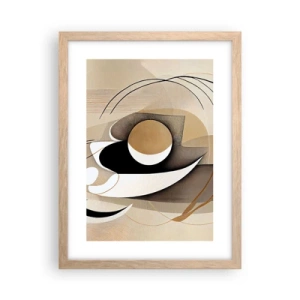 Poszter világos tölgy keretben - Kompozíció: a dolgok lényege - 30x40 cm