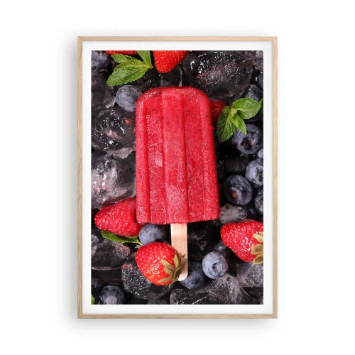 Poszter világos tölgy keretben - A forró nyár íze - 70x100 cm