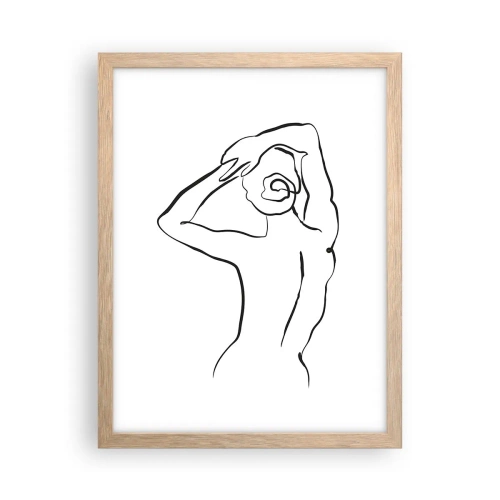 Poszter világos tölgy keretben - Reggeli cselekvés - 30x40 cm