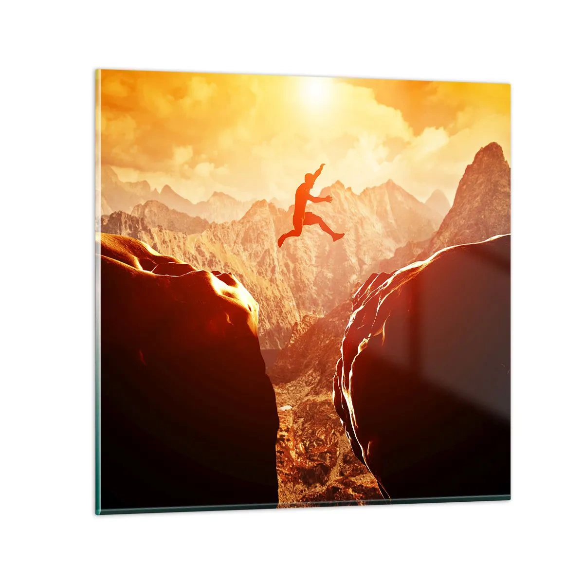 Üveg kép - Átlépve a határokat - 40x40 cm