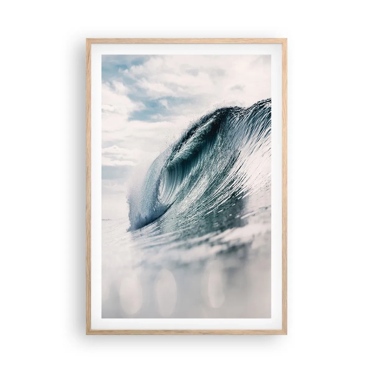 Poszter világos tölgy keretben - Vízcsúcs - 61x91 cm