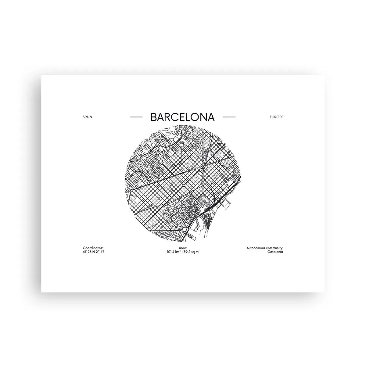 Poszter - Barcelona anatómiája - 40x30 cm
