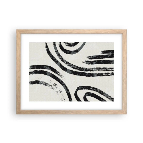 Poszter világos tölgy keretben - Félig megállt - 40x30 cm