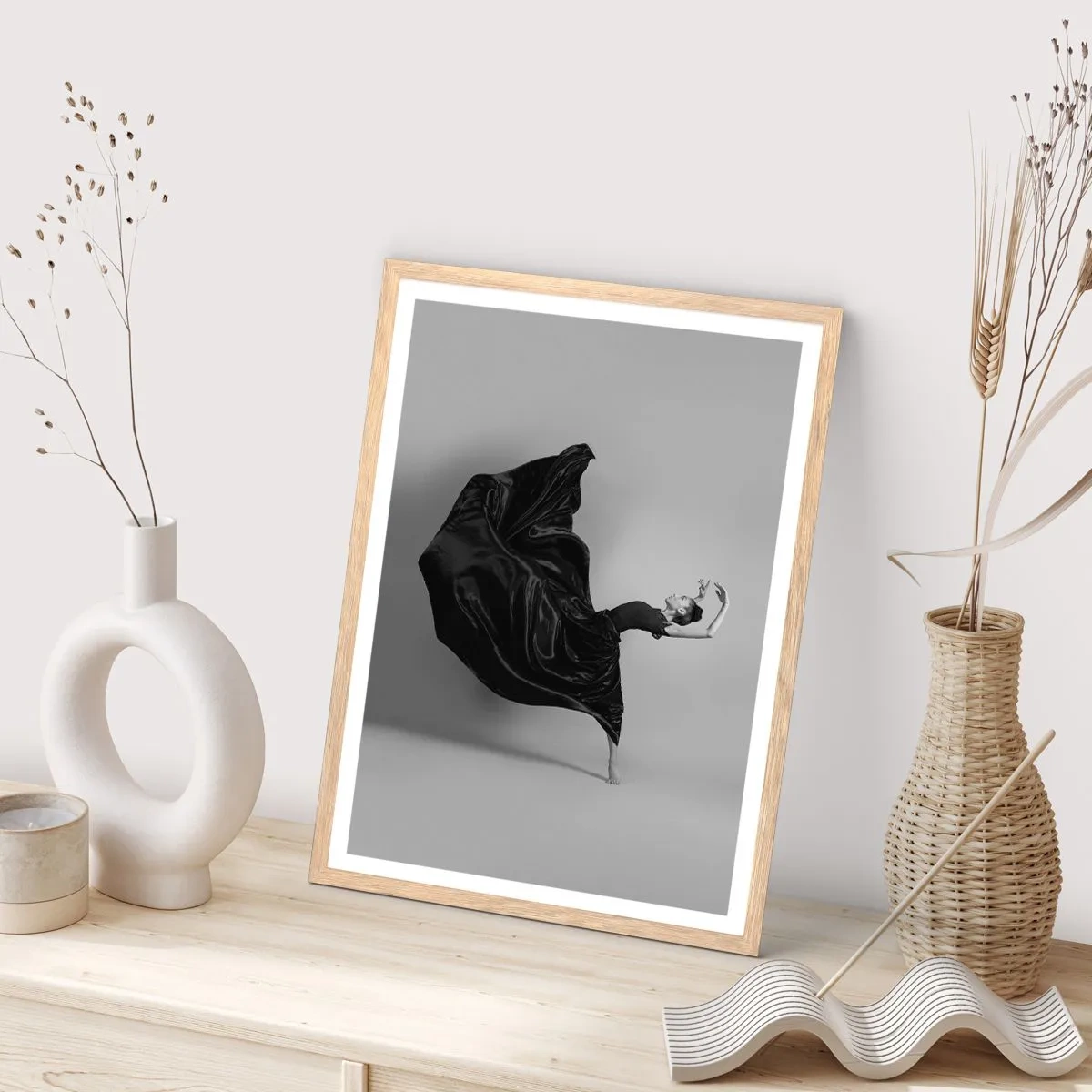 Poszter világos tölgy keretben - Szárnyas zene - 50x70 cm