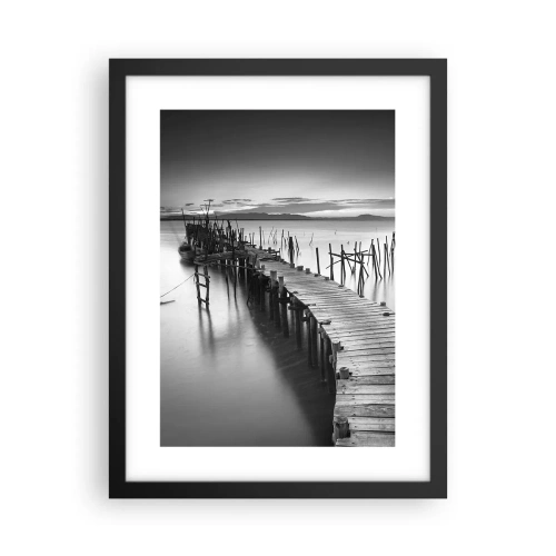 Poszter fehér keretben - Egy elfeledett part békéje - 30x40 cm