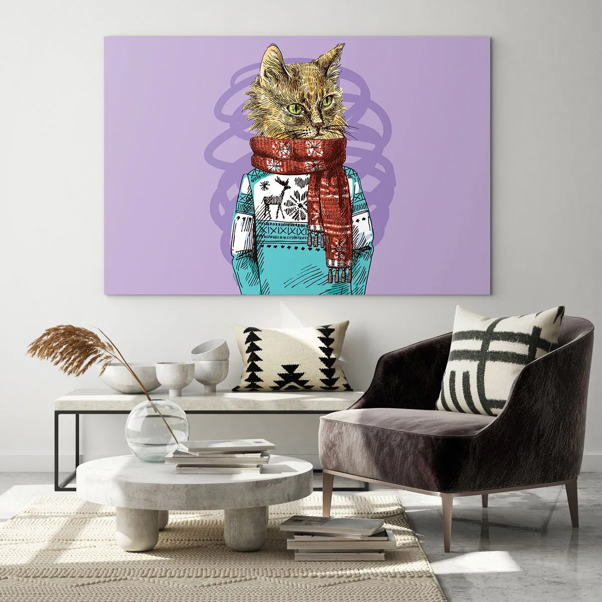 Üveg kép - Kandúr nem csak a csizmában - 120x80 cm