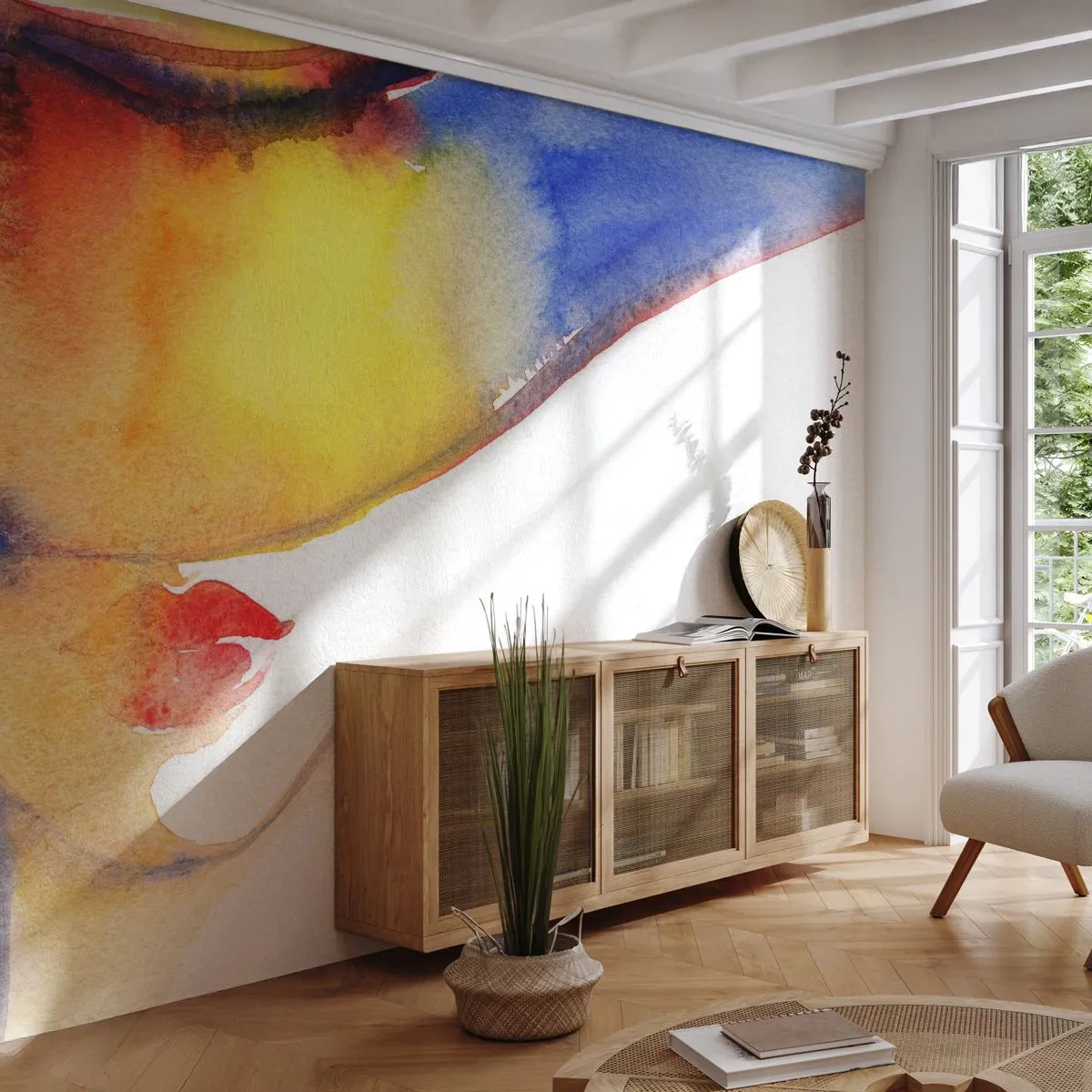 Fotótapéta Standard Eco - Egy hölgy portréja - Absztrakció, Nő, Kalap - 200x140 cm