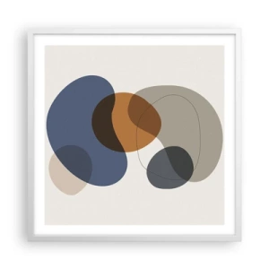 Poszter fekete keretben - Színek cseppjei - 60x60 cm