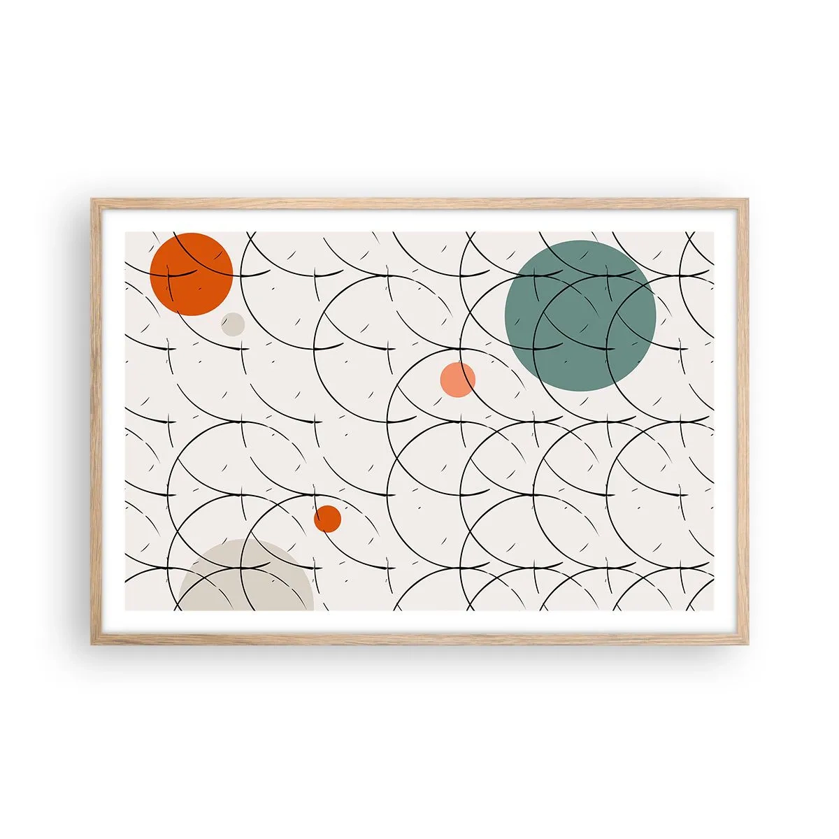 Poszter világos tölgy keretben - A pop-art szellemében - 91x61 cm