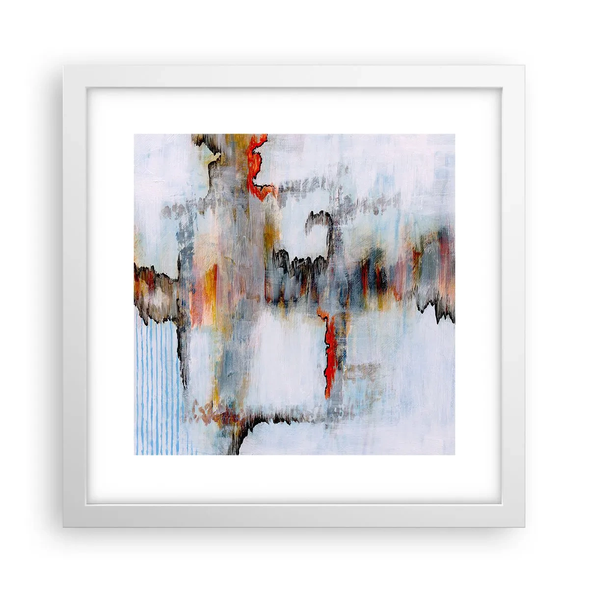 Poszter fekete keretben - Egy bottal a vízen - 30x30 cm