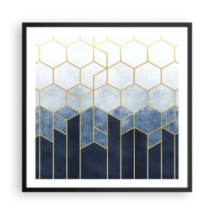 Poszter fehér keretben - Kompozíció szinkópa ritmusban - 60x60 cm