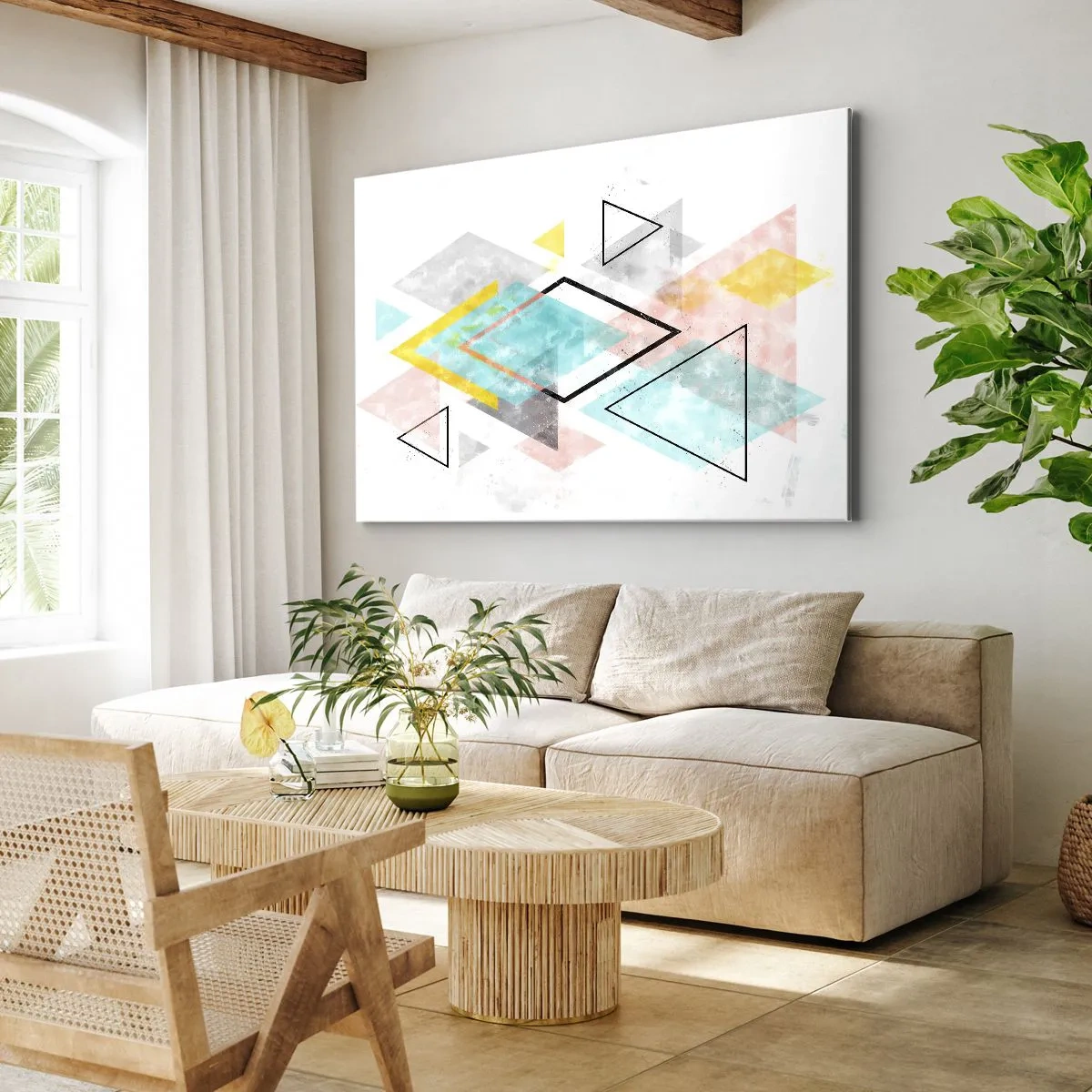 Vászonkép - Geometriai játék - 100x70 cm