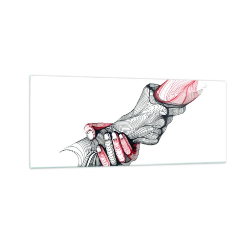 Üveg kép - Jó kezekben vagy - 100x40 cm