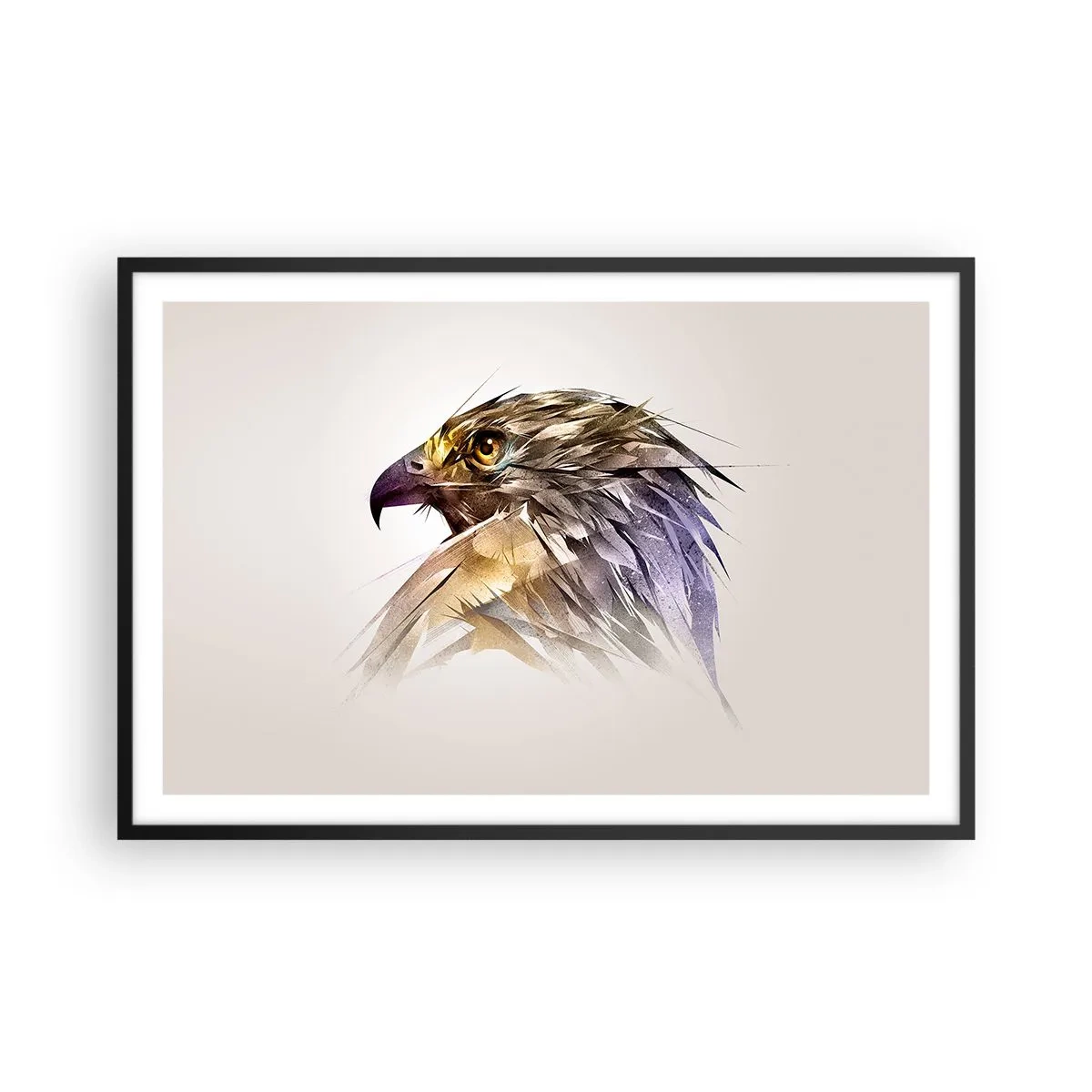 Poszter fehér keretben - Egy harcos portréja - 91x61 cm