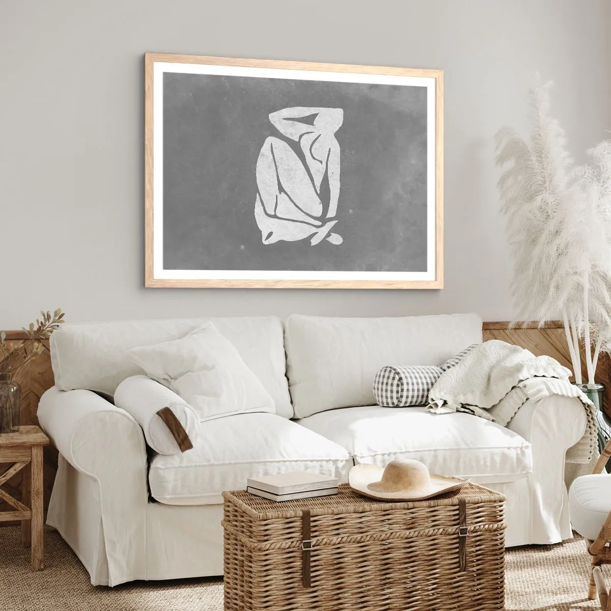 Poszter világos tölgy keretben - Álmélkodásban - 100x70 cm