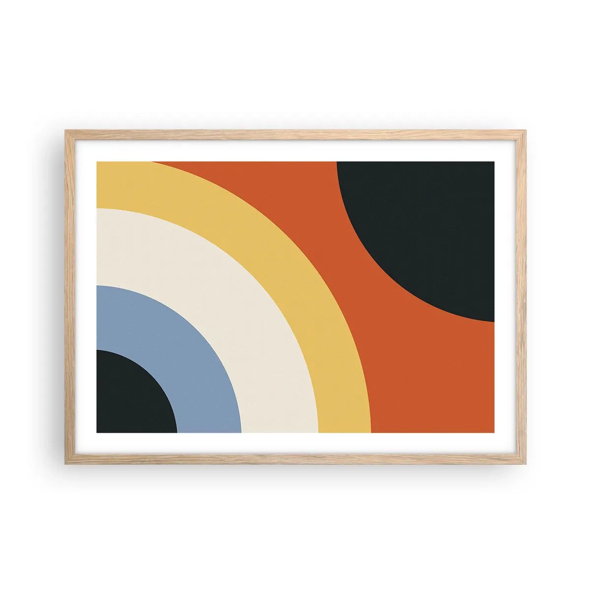 Poszter világos tölgy keretben - Magam felé - 70x50 cm