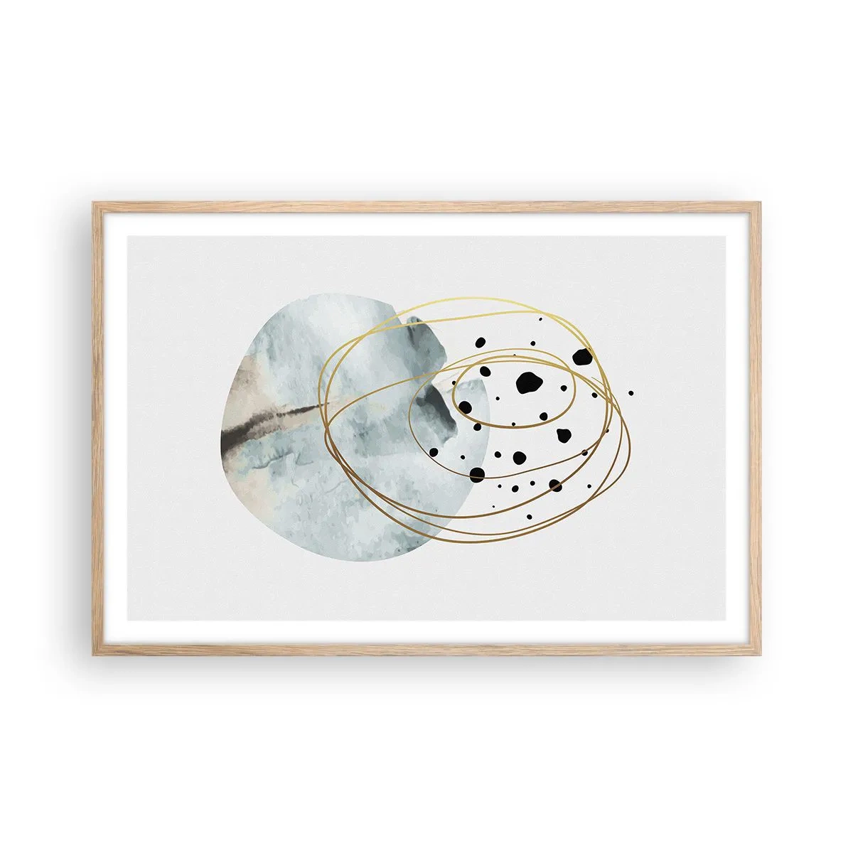 Poszter világos tölgy keretben - Az ölelő térben - 91x61 cm