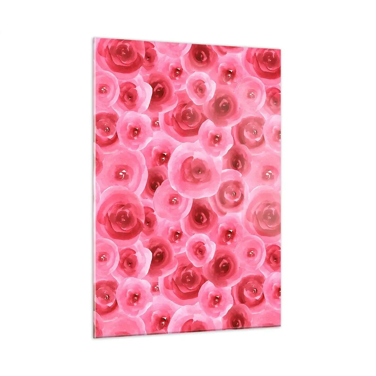 Üveg kép - Rózsák alul és felül - 50x70 cm