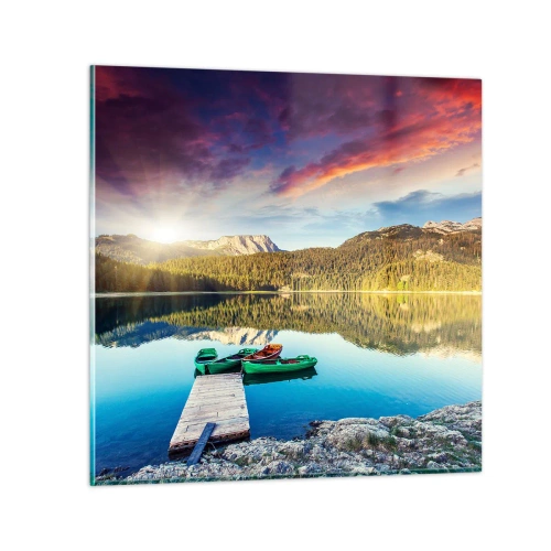 Üveg kép - A tükörsima víz felett - 50x50 cm