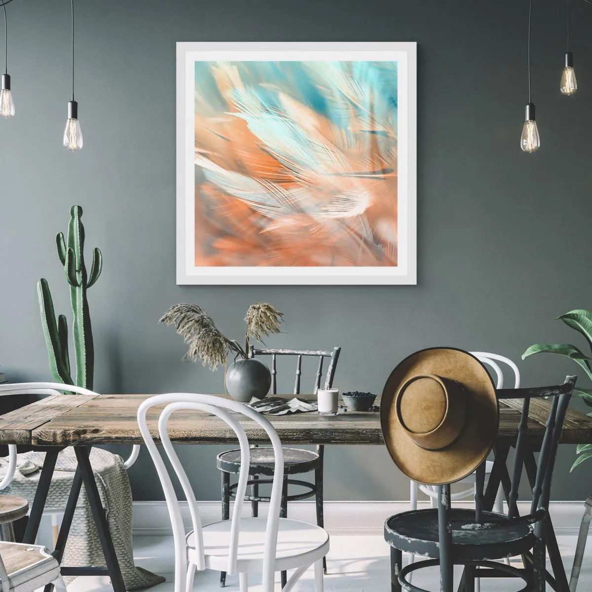 Poszter fekete keretben - A szelídség földjén - 60x60 cm