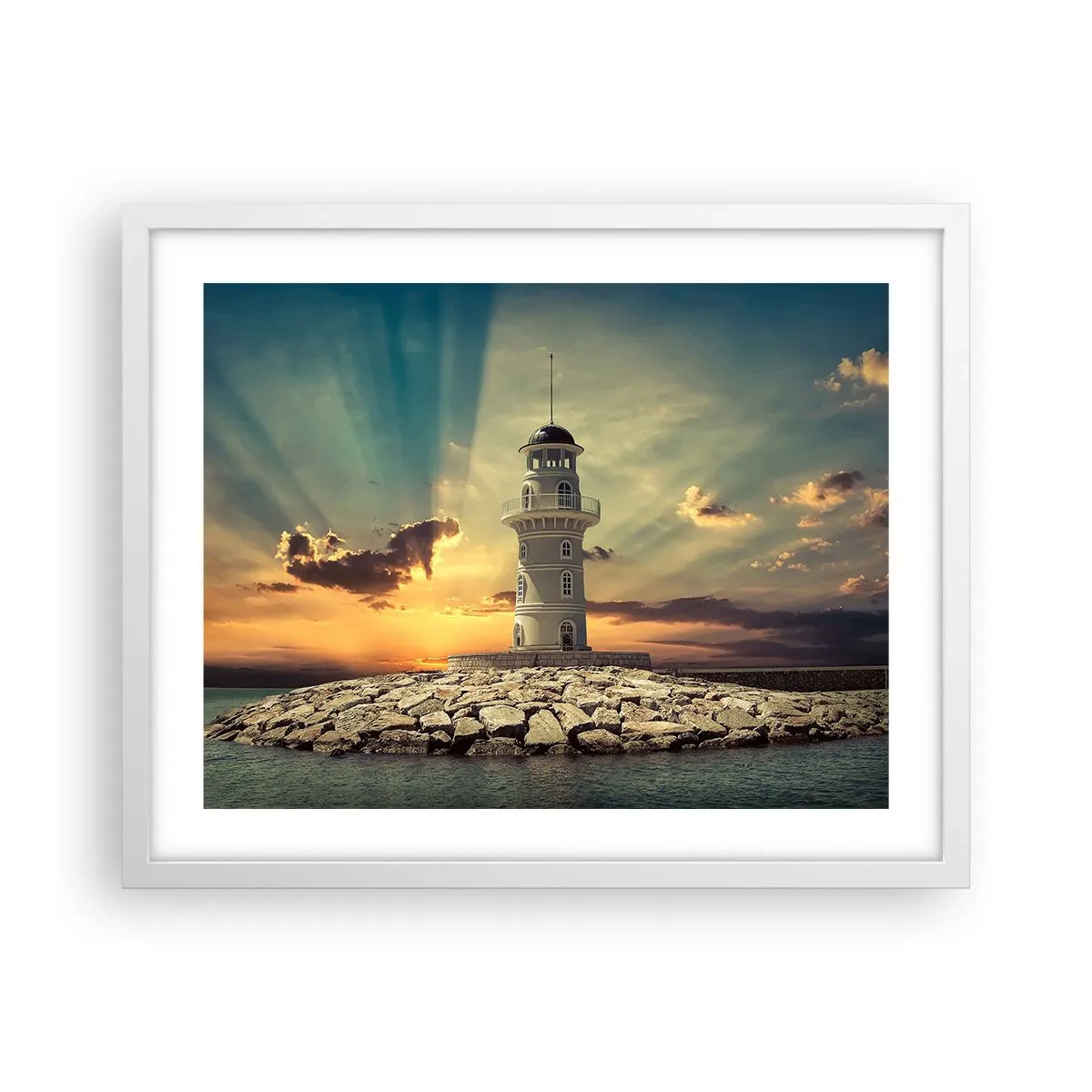 Poszter fekete keretben - Fény - Jóság - Szépség - 50x40 cm