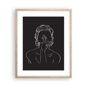 Poszter világos tölgy keretben - A szépség csendben virágzik - 40x50 cm