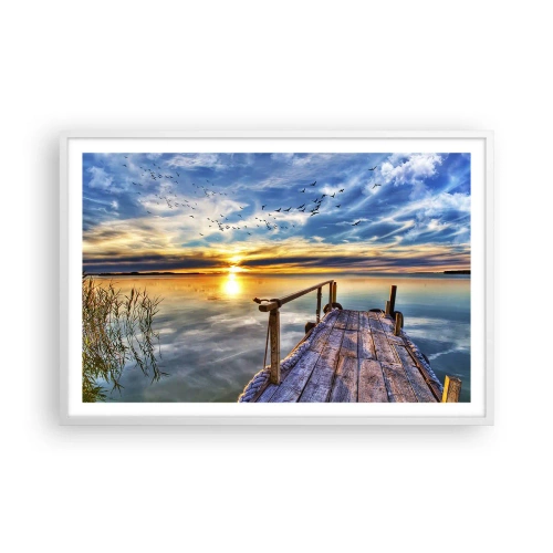 Poszter fekete keretben - Megnyugszik a szél - 91x61 cm