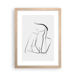 Poszter világos tölgy keretben - Az álmok hullámán - 30x40 cm