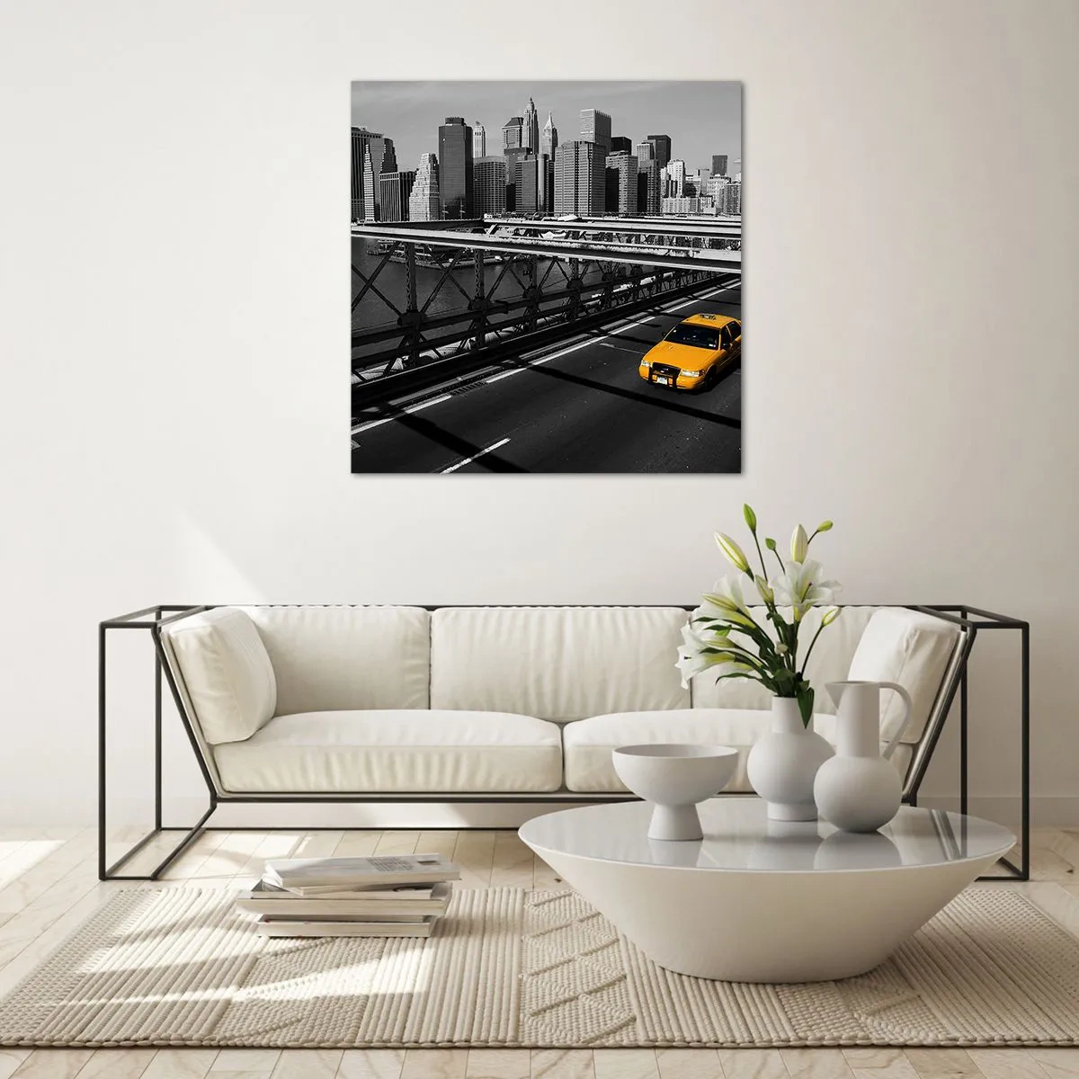 Üveg kép - Nagy város színei - 40x40 cm