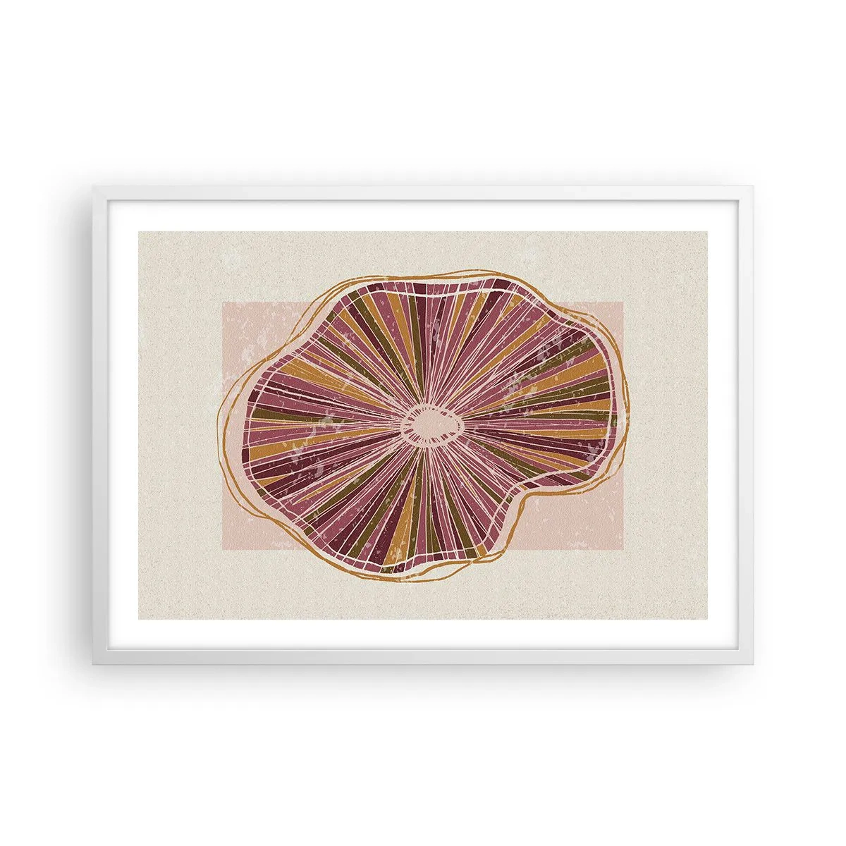 Poszter fekete keretben - Sugárzó absztrakció - 70x50 cm