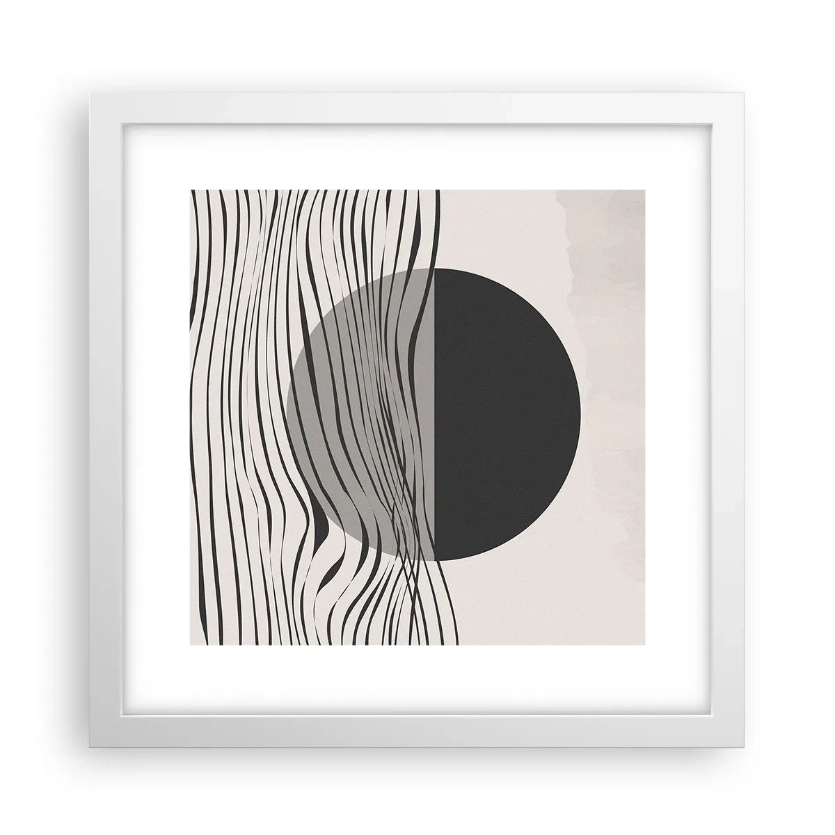 Poszter fekete keretben - A feles kompozíciója - 30x30 cm