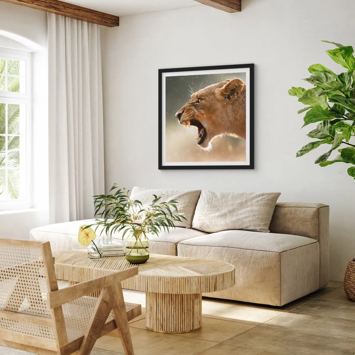 Poszter fehér keretben - Próbálj meg nem hallgatni - 50x50 cm