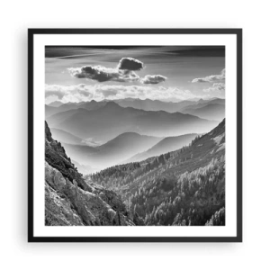 Poszter fehér keretben - Egészen a horizontig - 60x60 cm