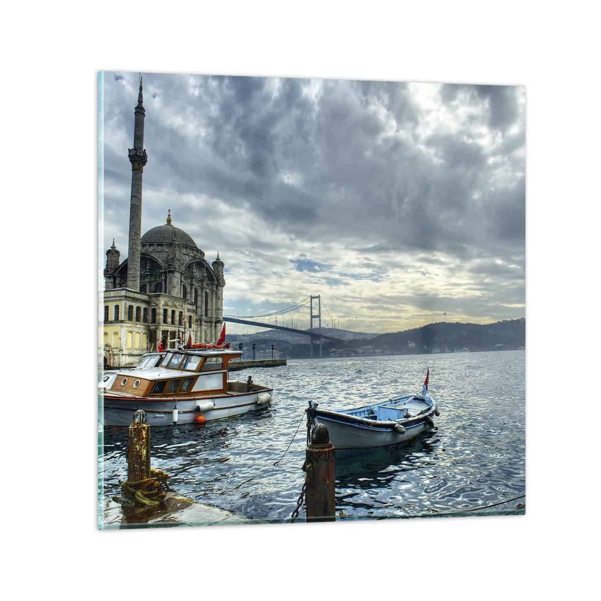 Üveg kép - A világok határán - 70x70 cm