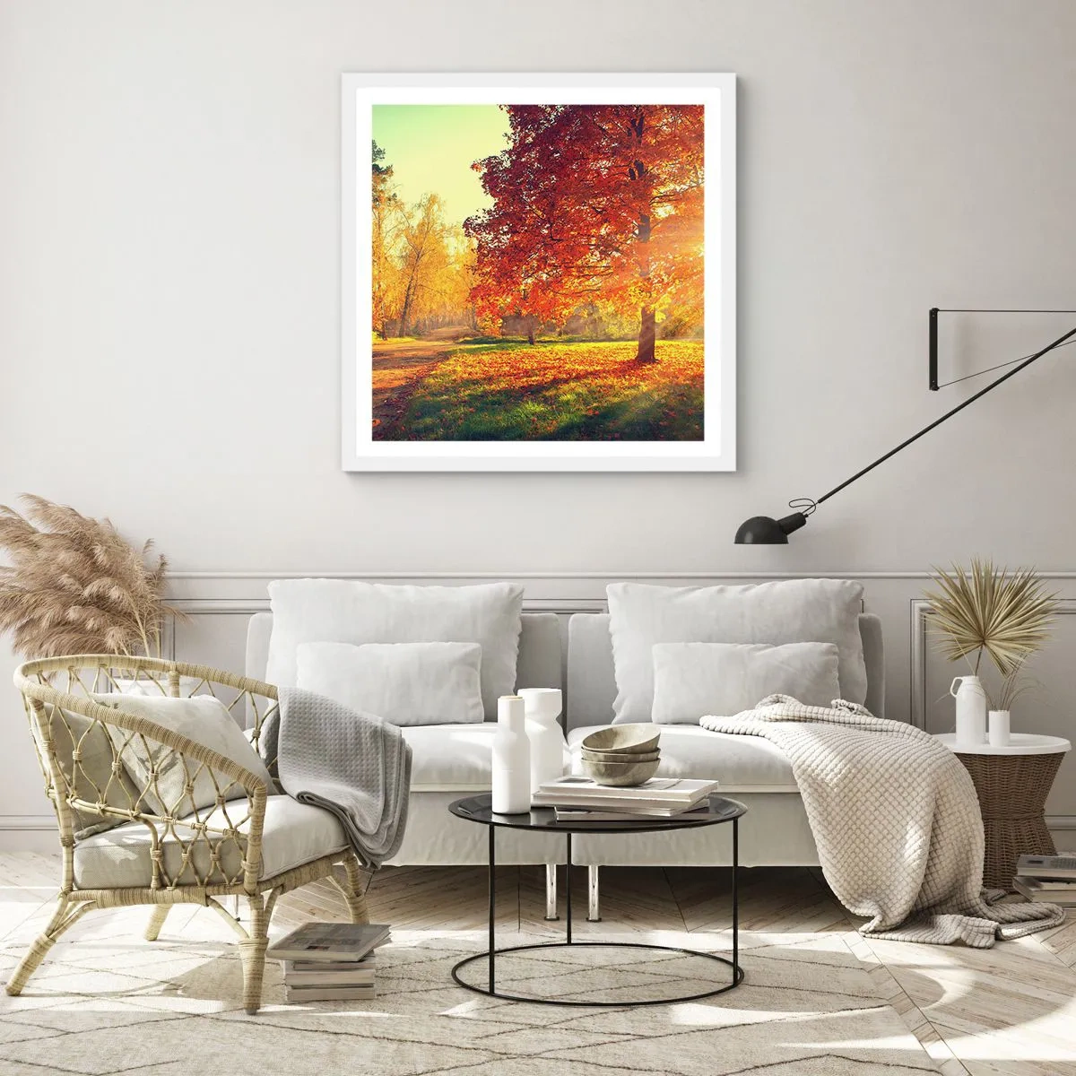 Poszter fekete keretben - A vörös gyönyörű - 60x60 cm